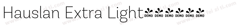 Hauslan Extra Light字体转换